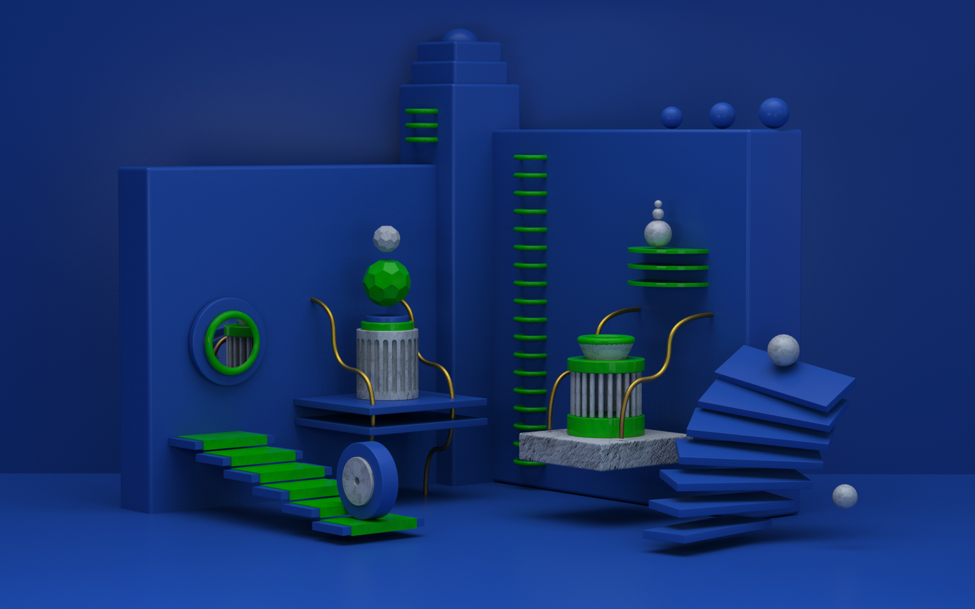 3D_ABSTRACT_SCENE_Stairs